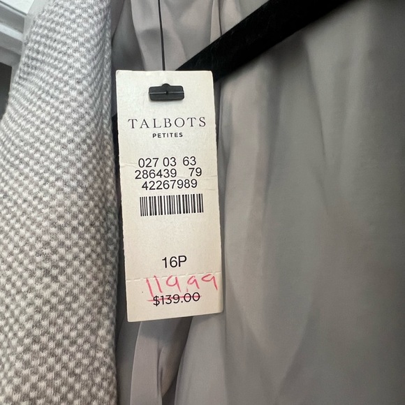 Grey and white Talbots blazer - Picture 3 of 3